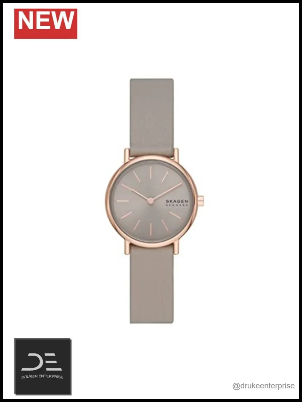 30mm Minimalist Quartz Watch with Leather Band